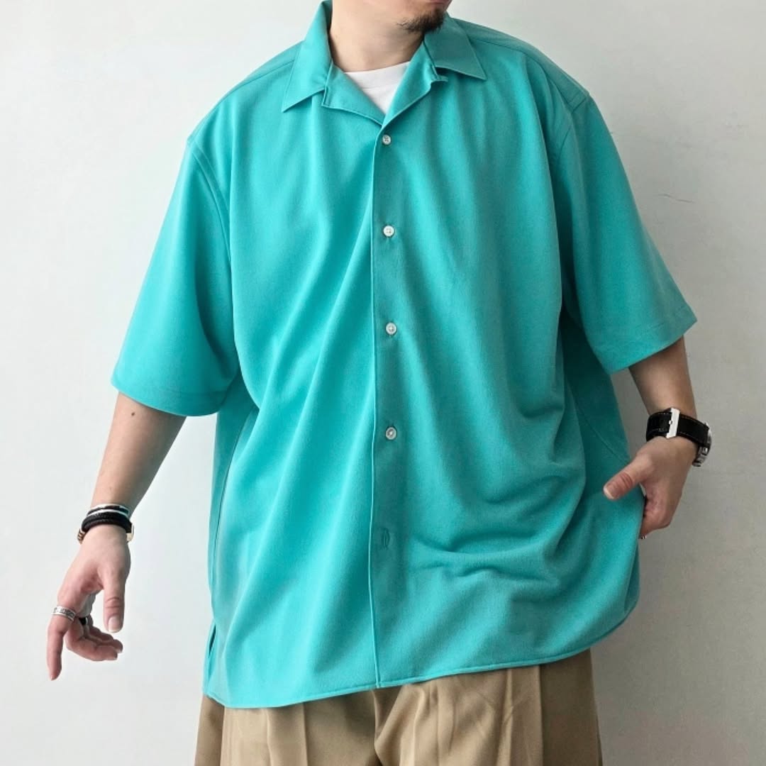 KANEMASA PHIL / 36G Cupro Ether Shirt (Turquoise)
