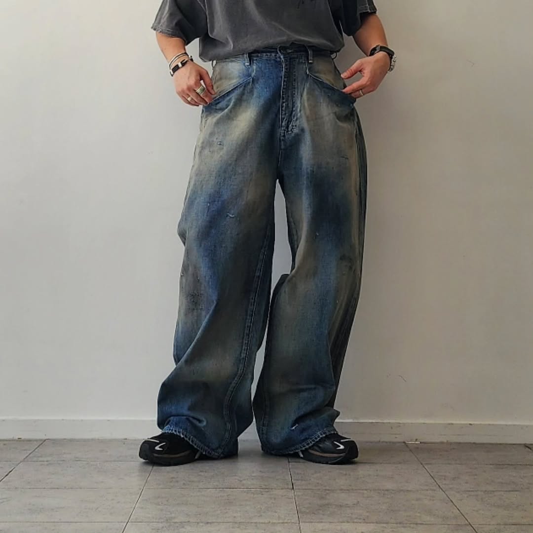 ANCELLM / Denim Wide Slacks
