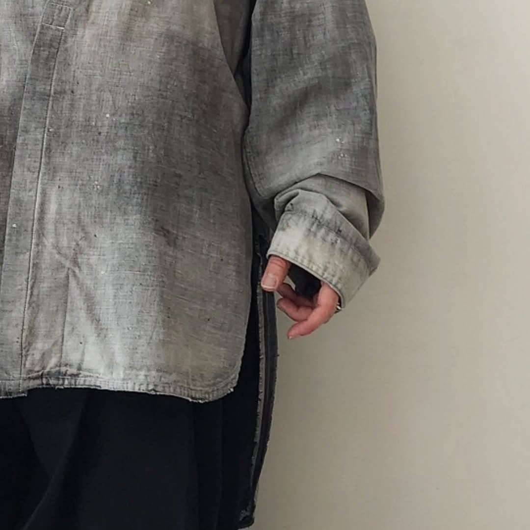 ANCELLM / Aging Chambray Long Shirt