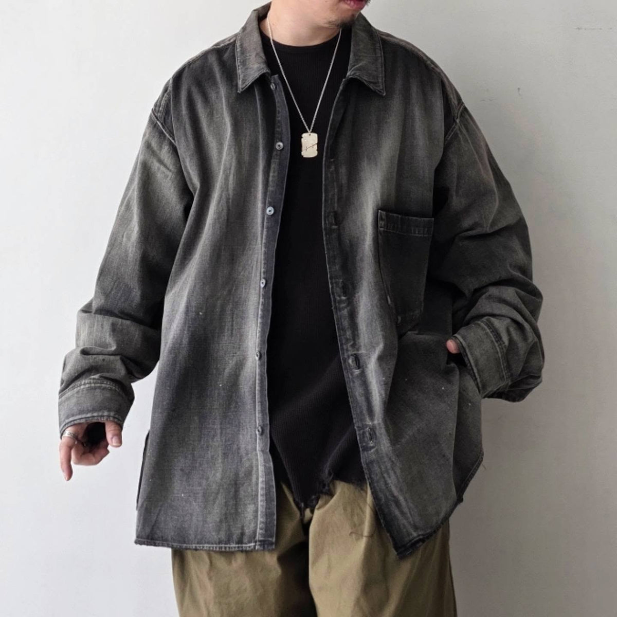 ANCELLM / L.T Oz Denim Shirt (Black)