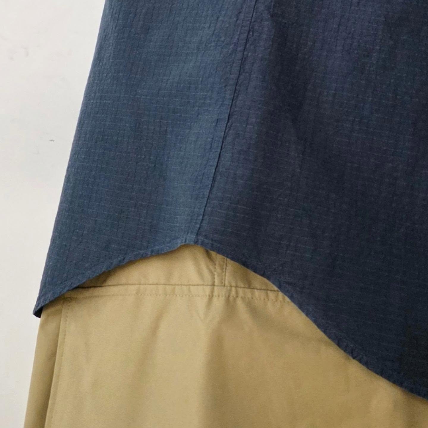 NOMAT / S/S Shirt Silk Cotton Ripstop (Navy)