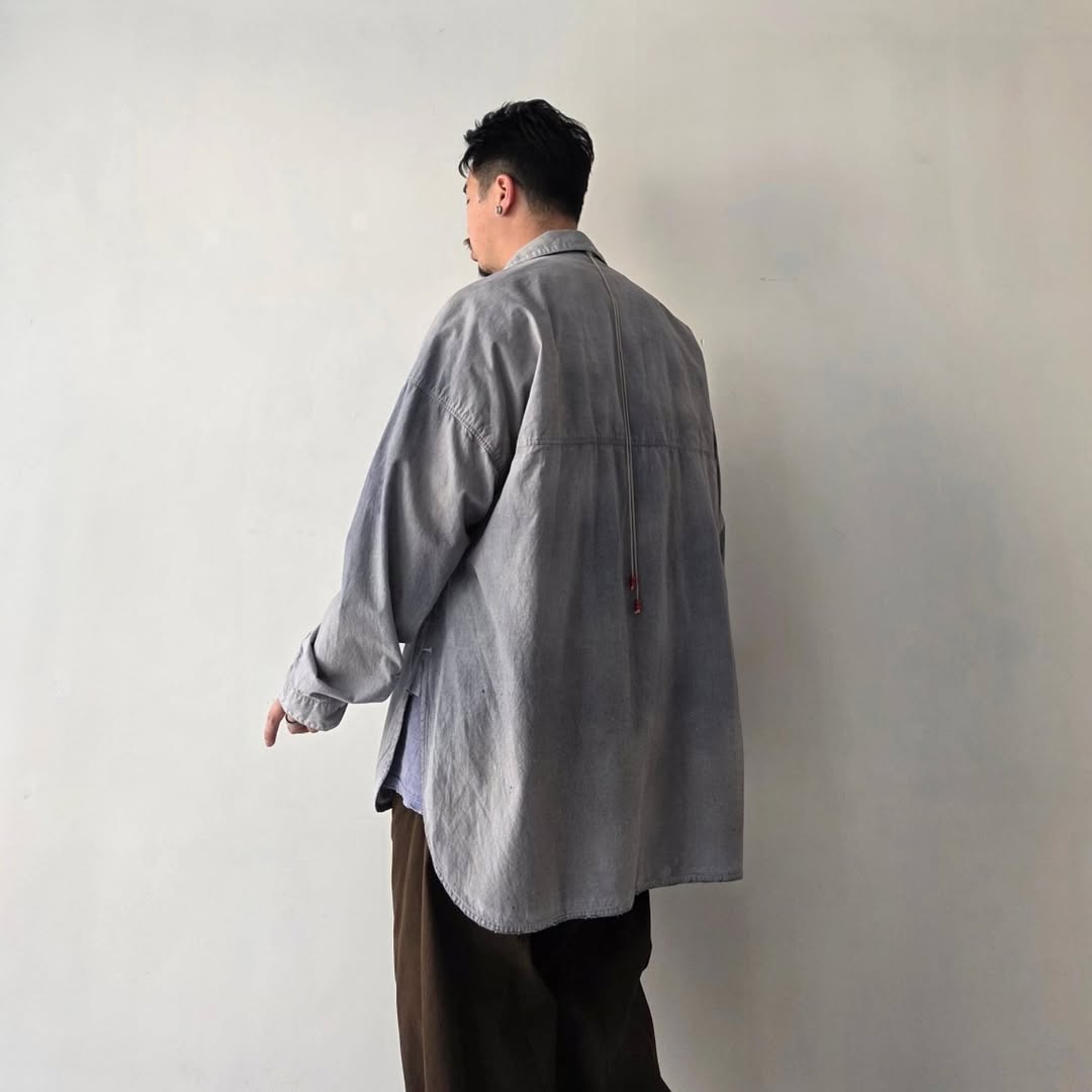 ANCELLM / Aging Chambray Long Shirt