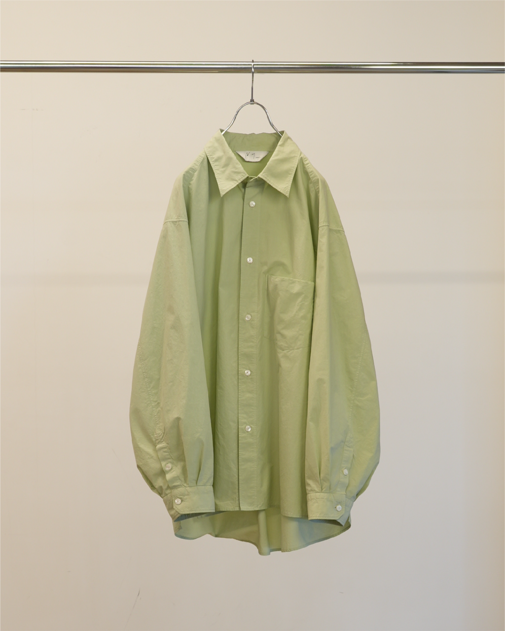 ANCELLM / Shrink Over Shirt (Gray Mint)