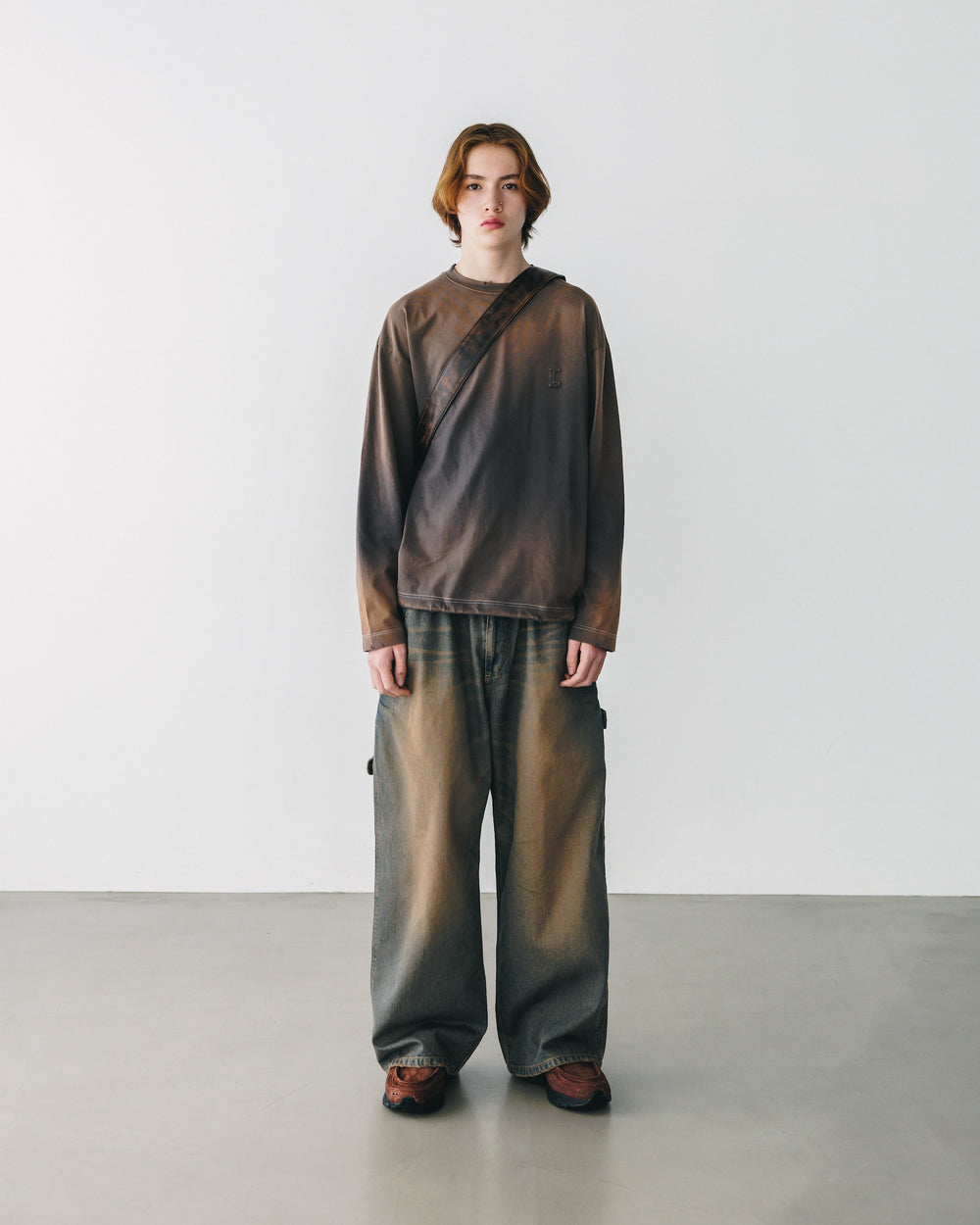 CLESSTE / Vintage Dyed Selvedge Denim Worker Pants (Vintage Brown