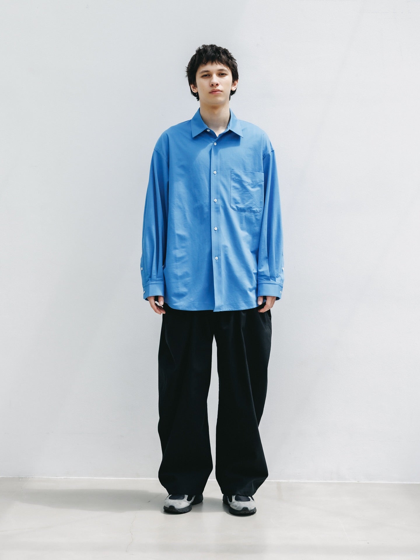 CLESSTE / 46G Knit Everyday L/S Shirt (Sax Blue)