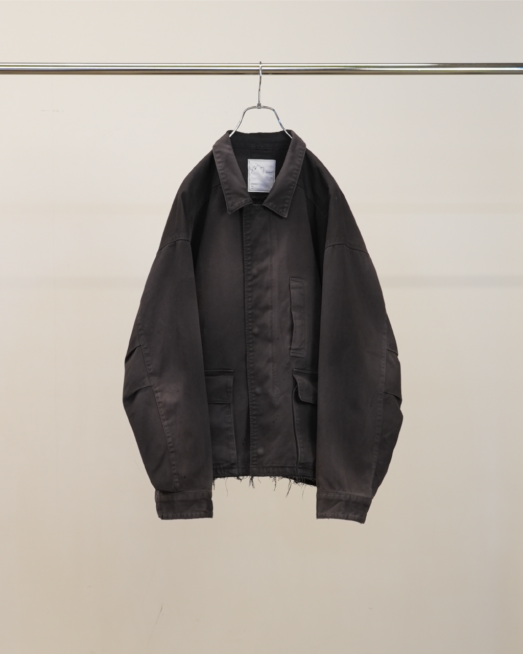 ANCELLM / Highcount Drill Aging Jacket (Black)