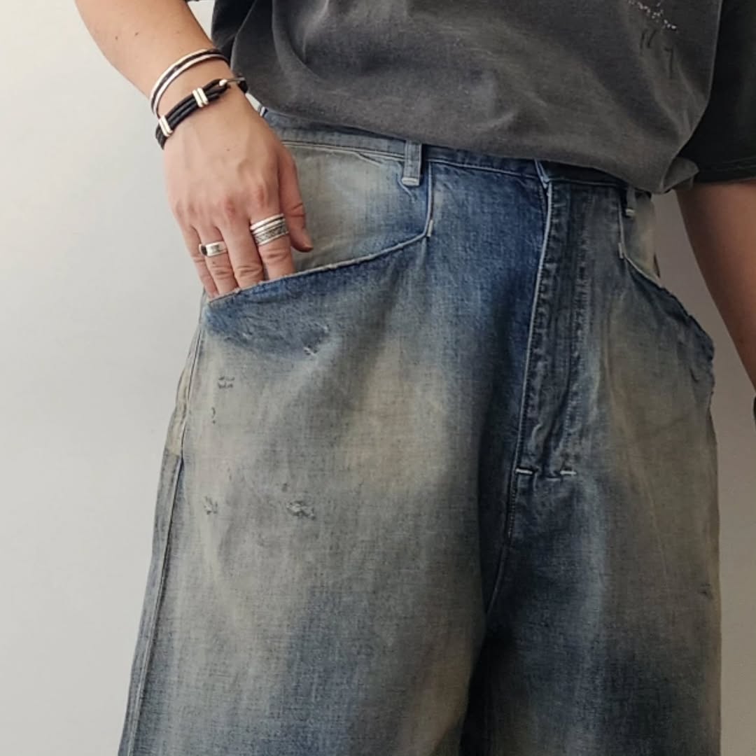 ANCELLM / Denim Wide Slacks