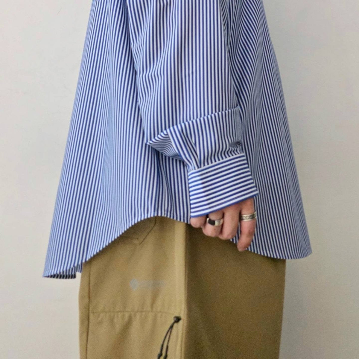 KANEMASA PHIL / 46G Atmosphere Stripe Shirt (Navy White)