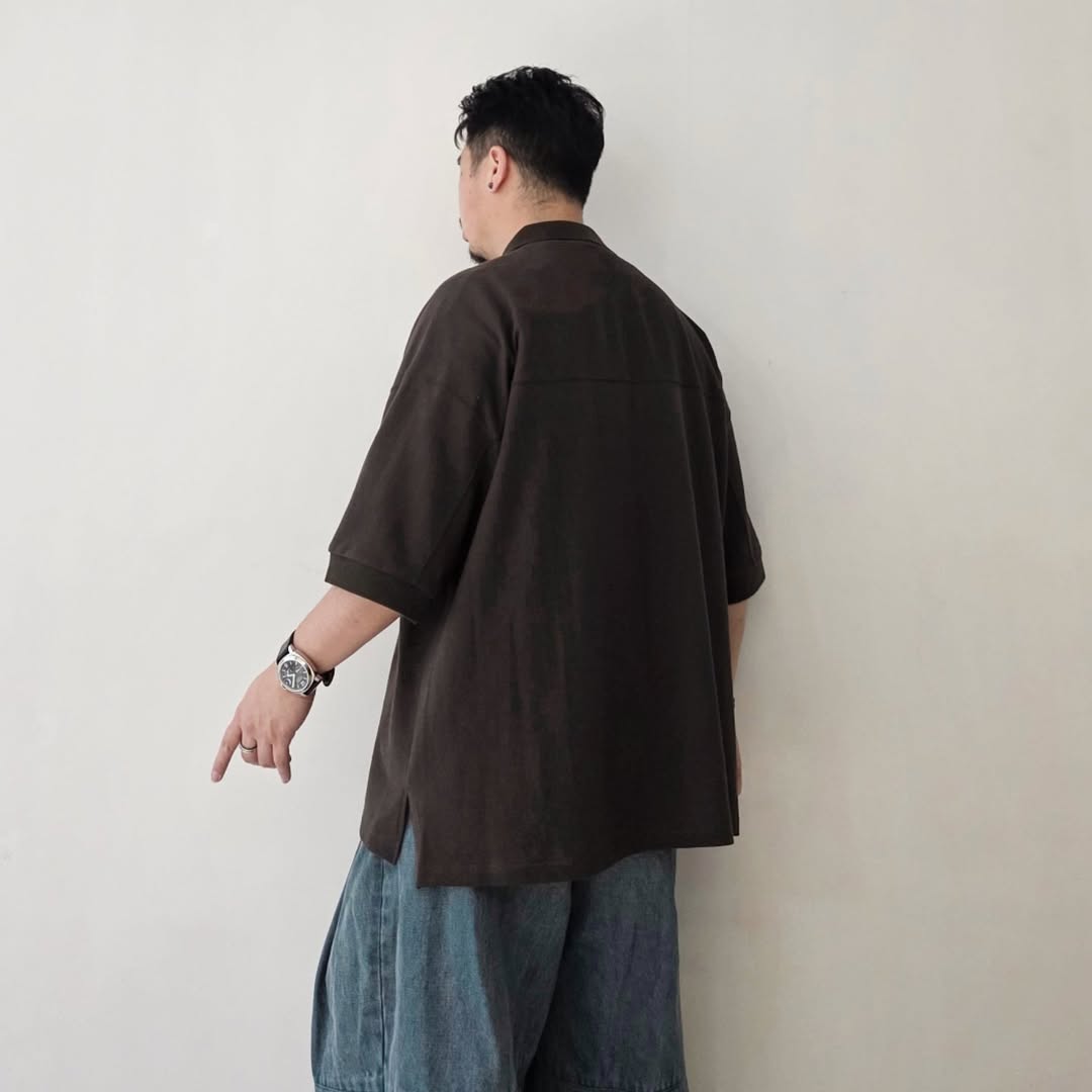 ANCELLM / Football S/S Polo (Brown)