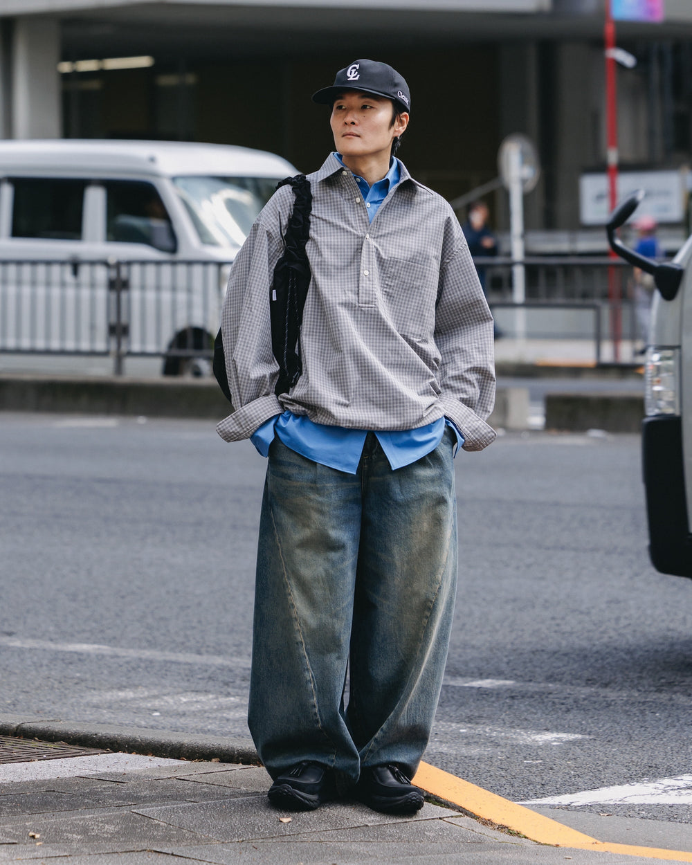 CLESSTE / Mini Plaid L/S Pullover Shirt (Gray)