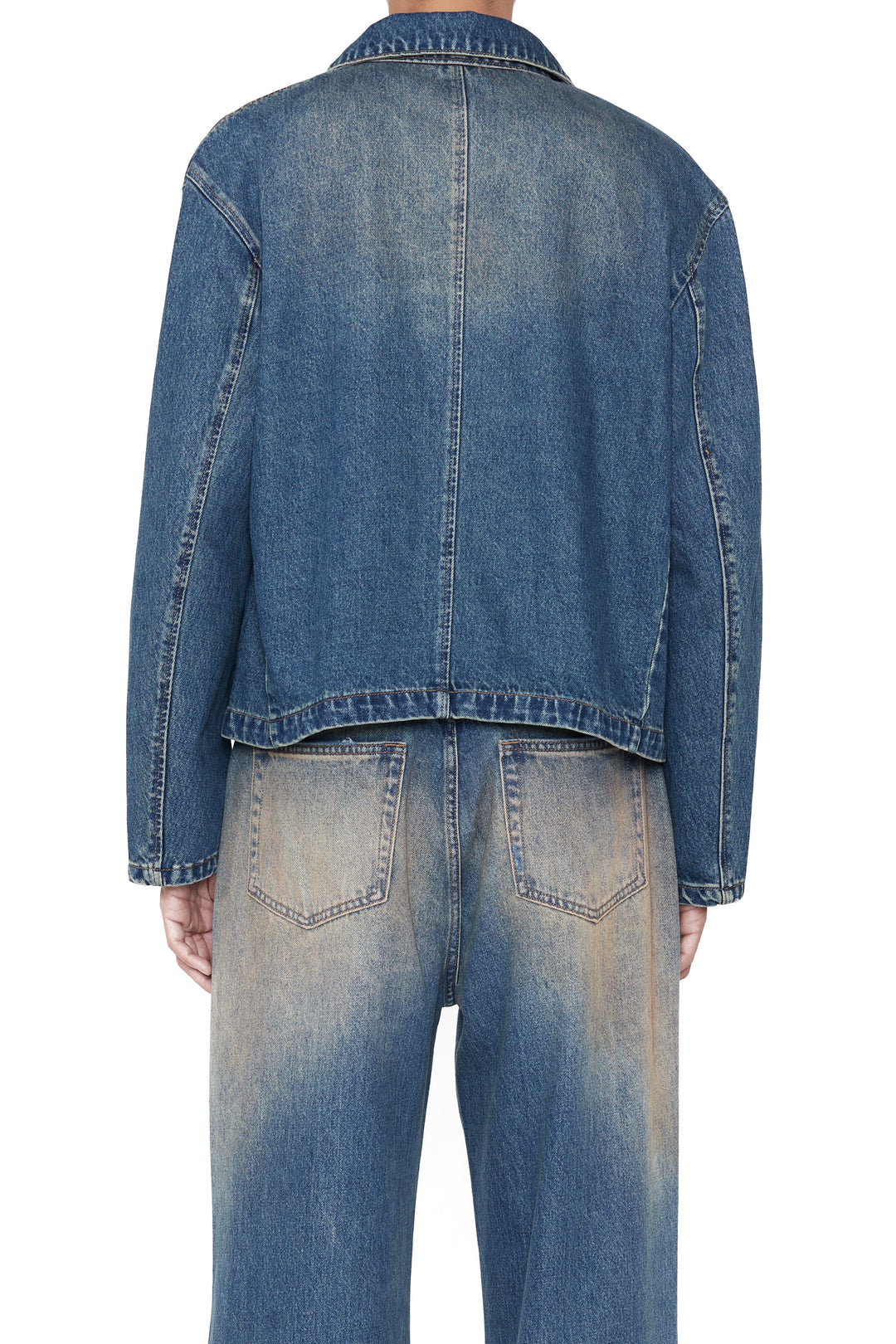 CODA / Indigo Washed Denim Tilt Zip Jacket