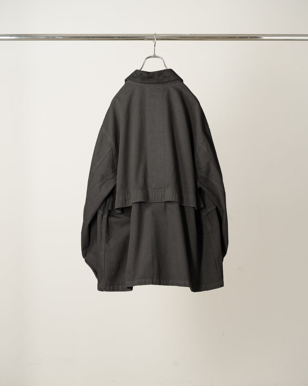 ANCELLM / Aging Denim Half Jacket (Black)
