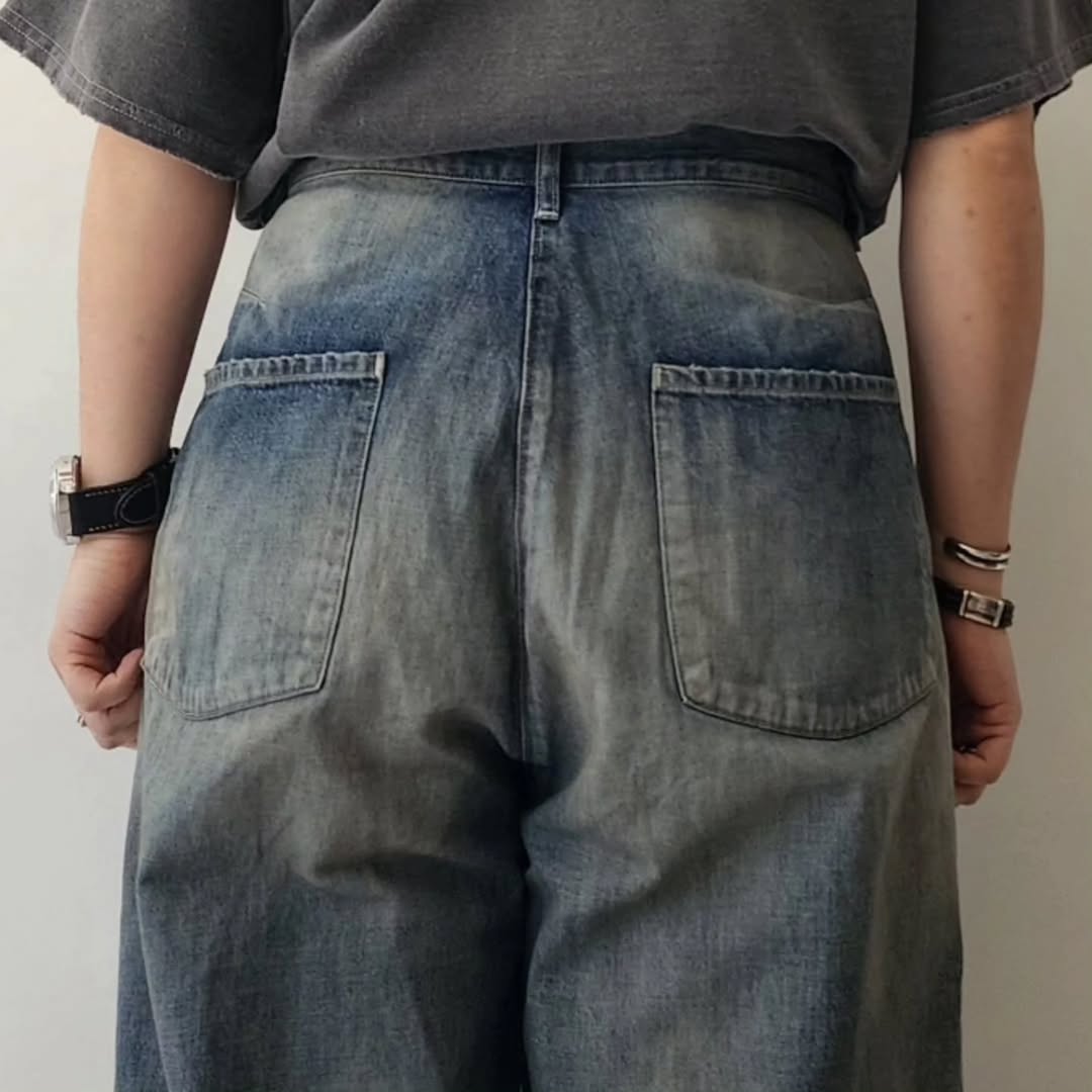 ANCELLM / Denim Wide Slacks