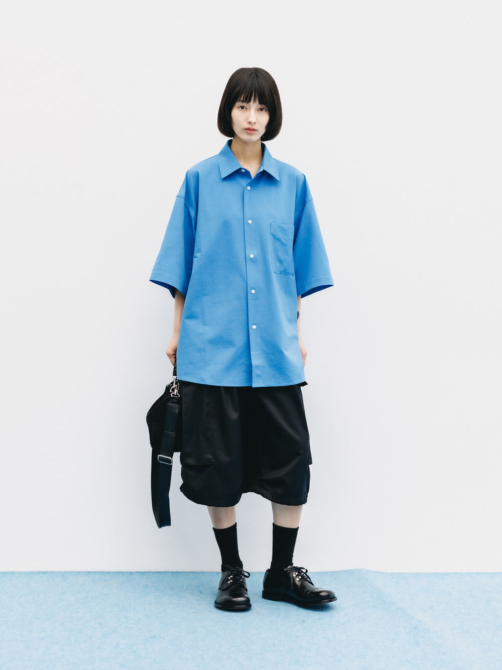 CLESSTE / 46G Knit Everyday S/S Shirt (Sax Blue)