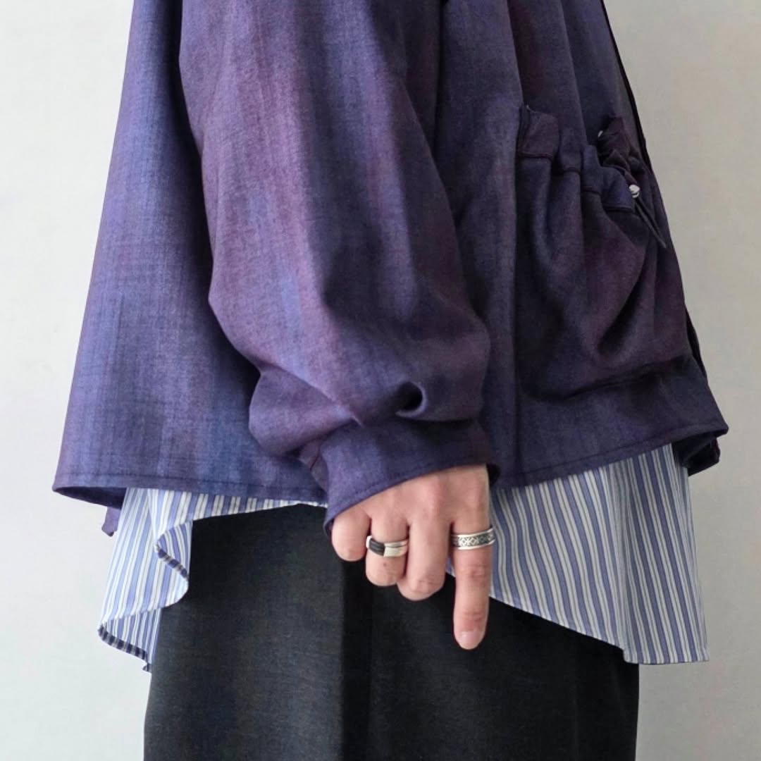 THE JEAN PIERRE / Urban Wool Tech Pyjama Shirt (Bordeaux)