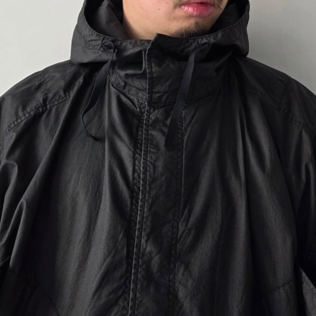 ANCELLM / Hooded Field Shirt Jacket (Black)