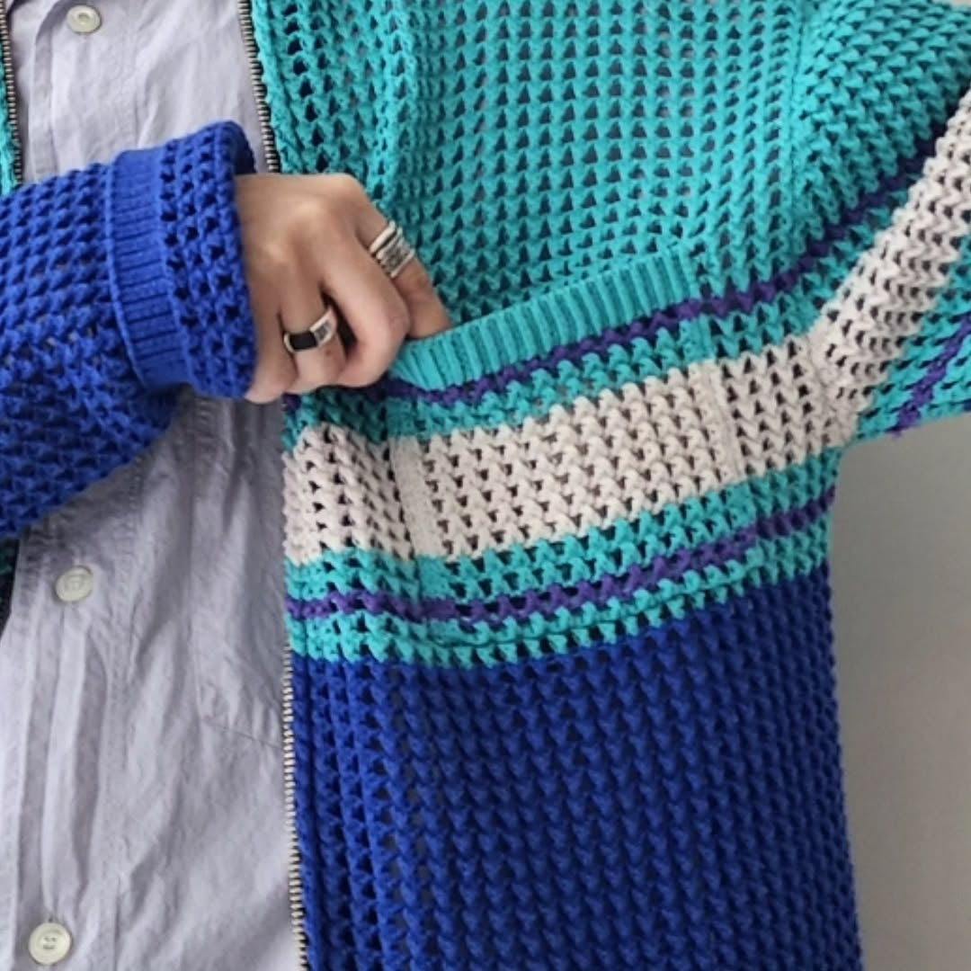 THE JEAN PIERRE / Zip Mesh Knit Shirt