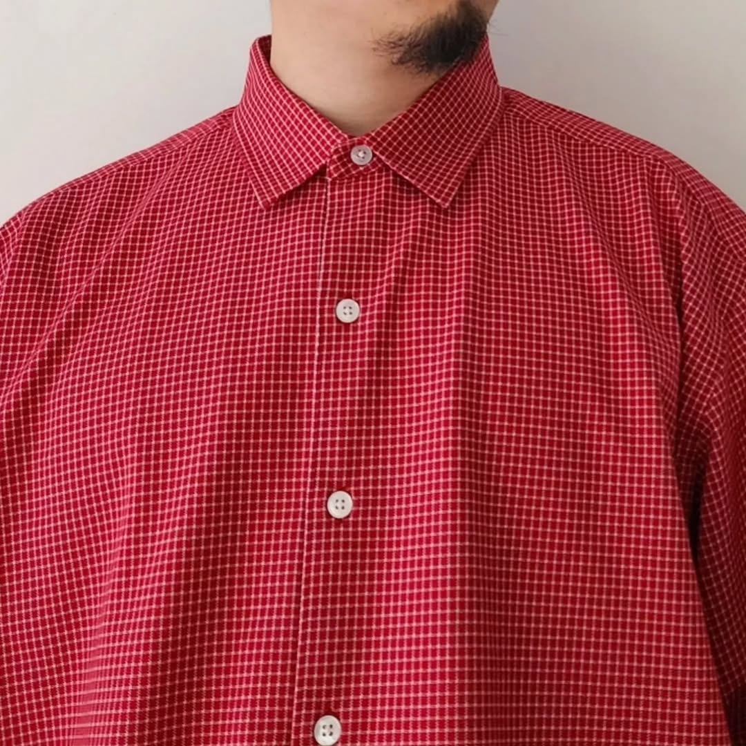 KANEMASA PHIL / 36g Atmosphere Check Shirt (Red)