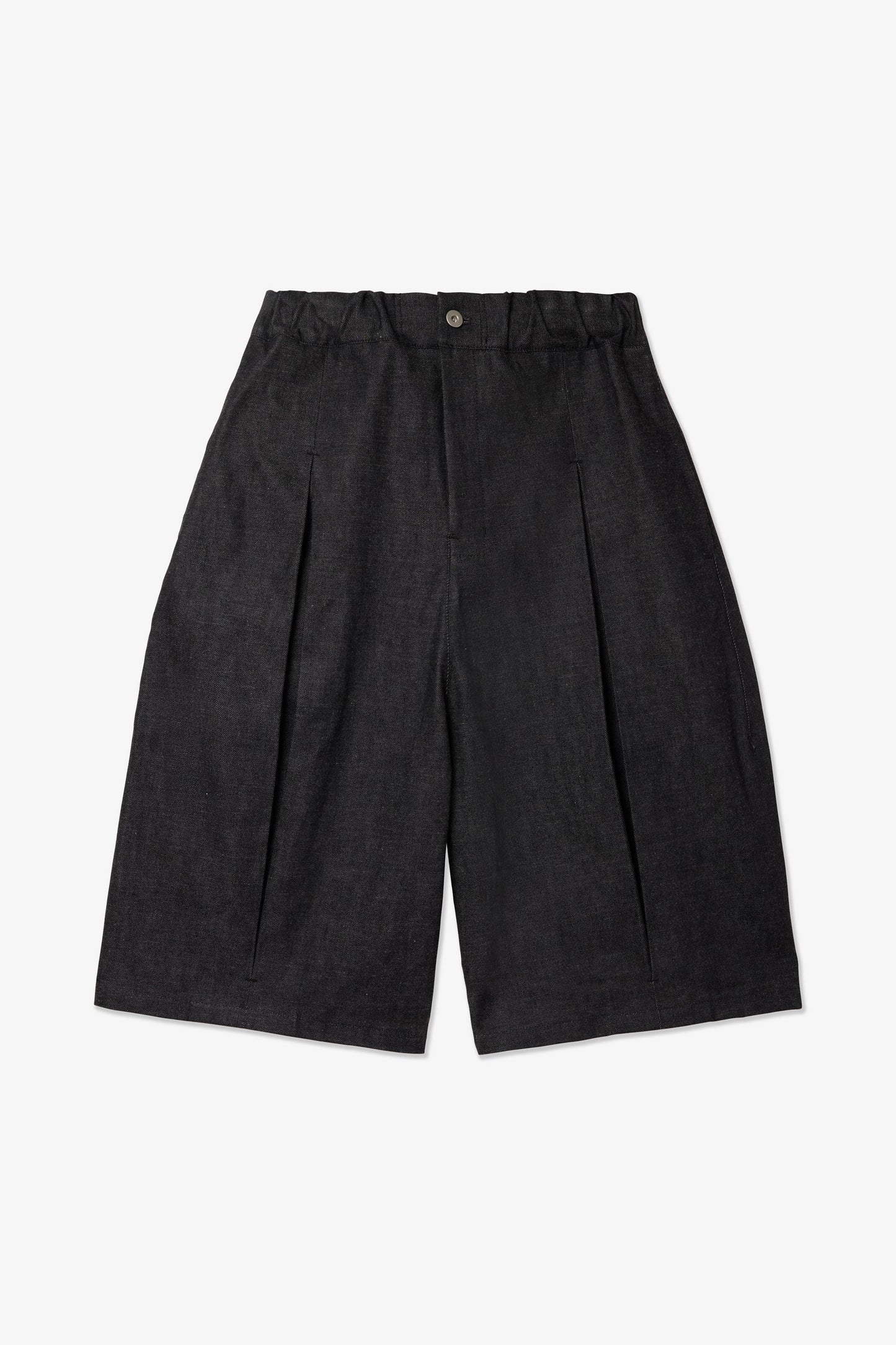 SAGE NATION / Box Pleat Short Denim - Raw Black