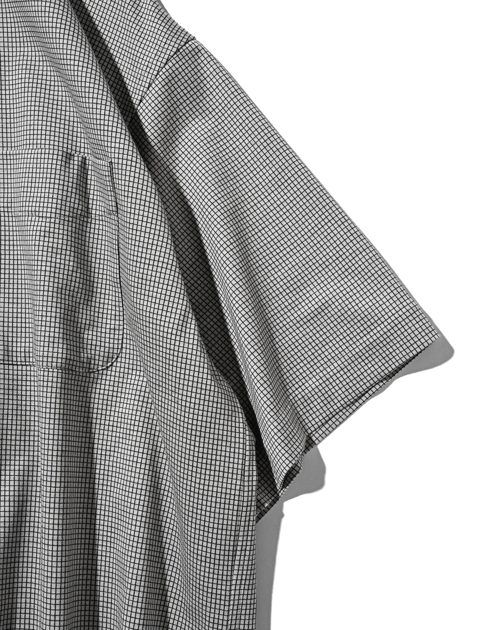 CLESSTE / Mini Grid Check 36G Knit Everyday S/S Shirt (White x Black)