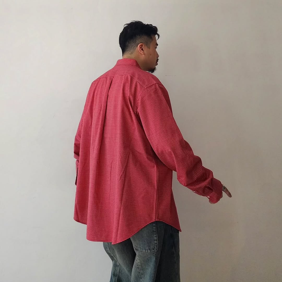 KANEMASA PHIL / 36g Atmosphere Check Shirt (Red)