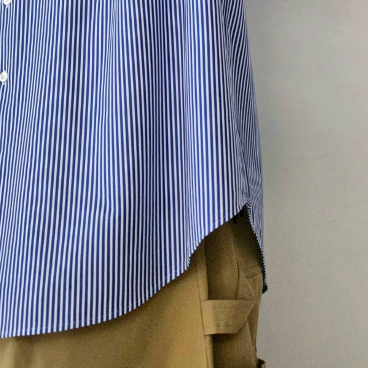 KANEMASA PHIL / 46G Atmosphere Stripe Shirt (Navy White)