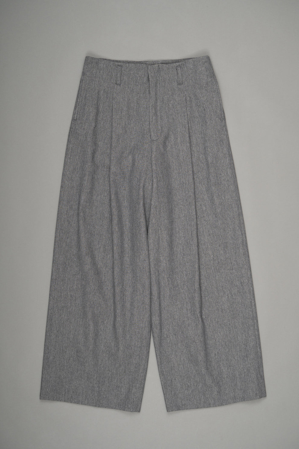 RICH I / Tucked Wide Trousers (Gray)