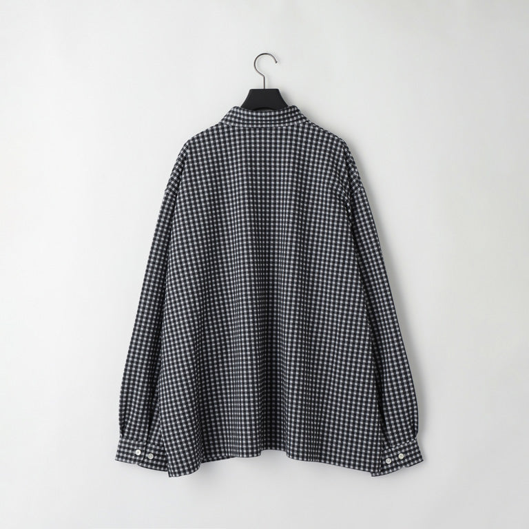 KANEMASA PHIL / 36G Wool Check Balise Shirt (Black White)