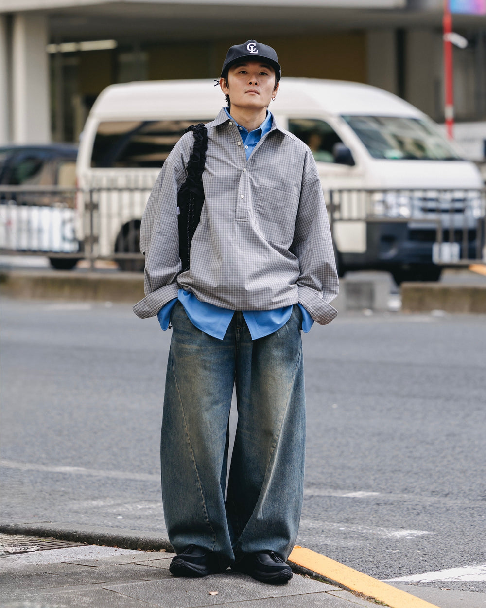 CLESSTE / Mini Plaid L/S Pullover Shirt (Gray)