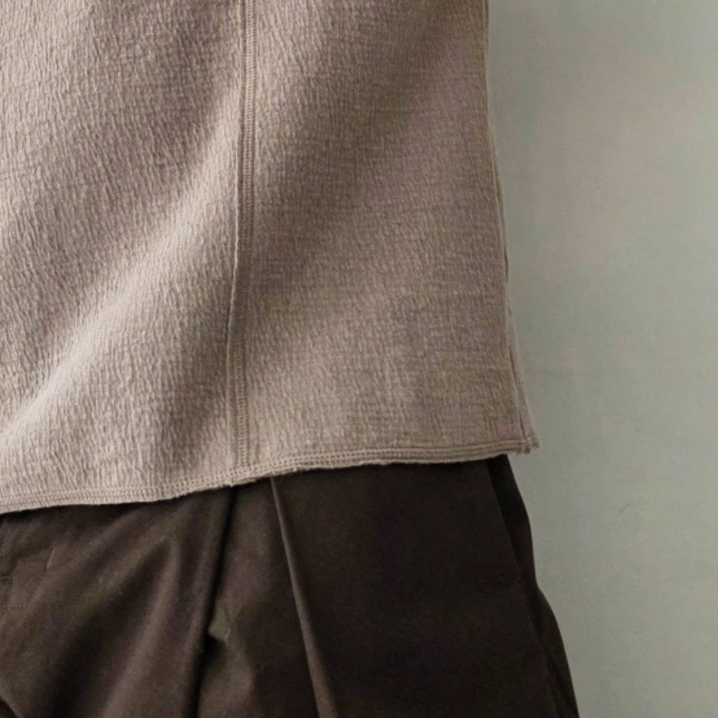 GANDER / Raw Edge Crewneck (Beige)