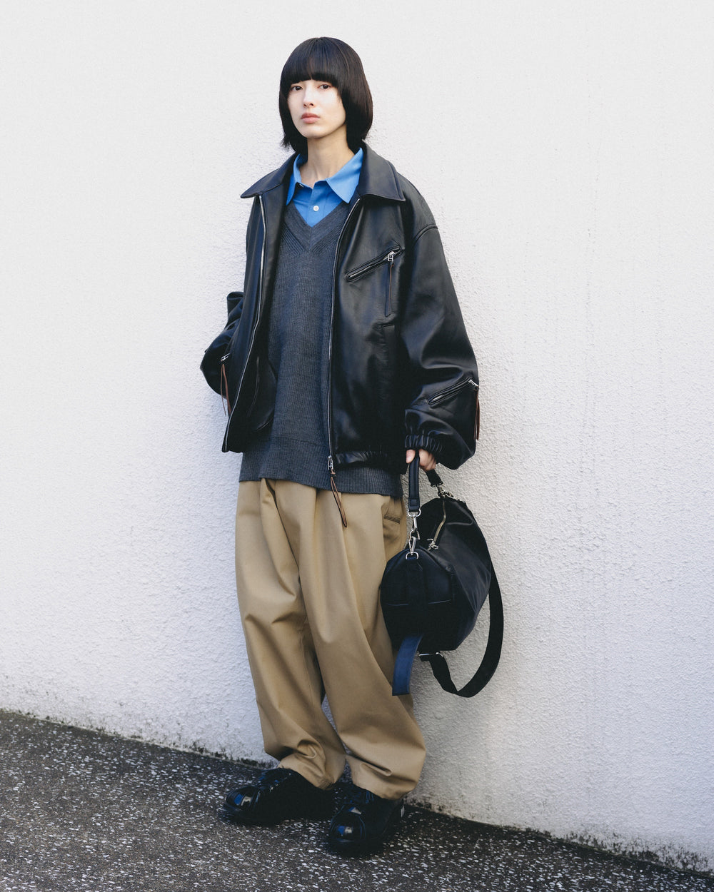 CLESSTE / Leather Day Off Bag (Black)