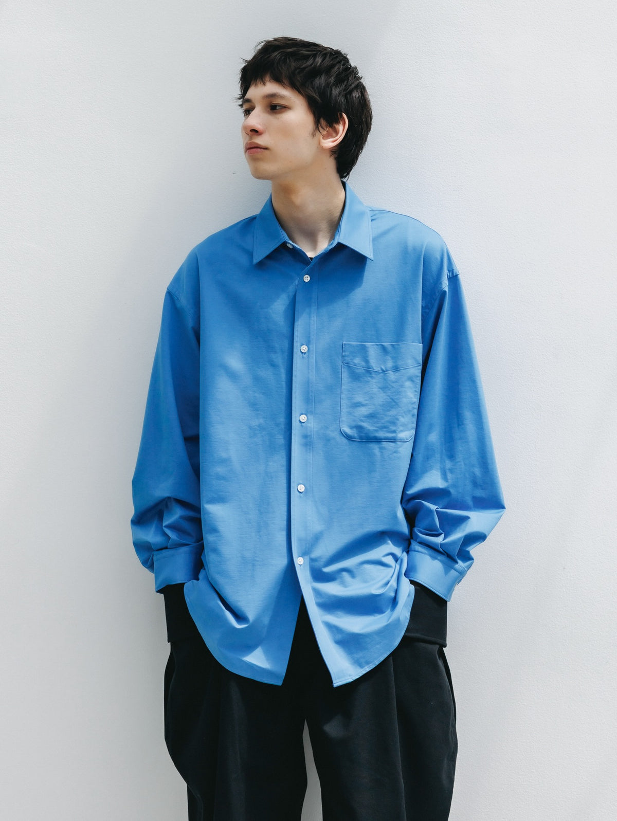 CLESSTE / 46G Knit Everyday L/S Shirt (Sax Blue)