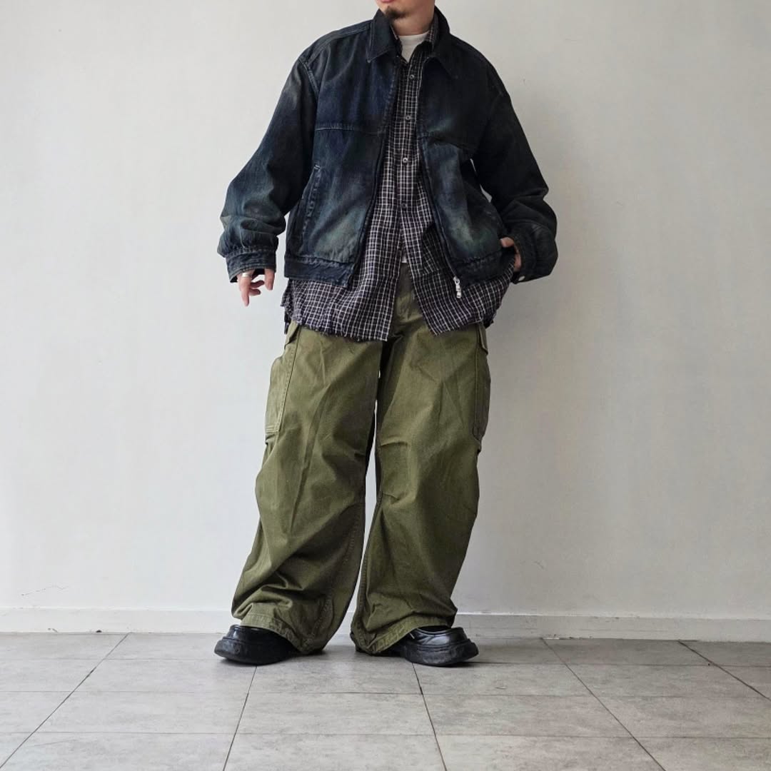 ANCELLM / Nel Check Over Work Shirt (Navy)