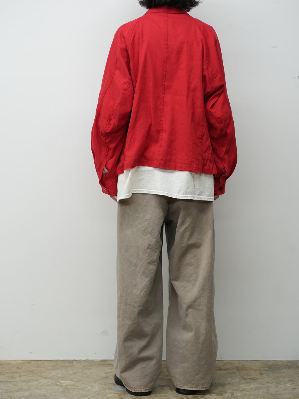ANCELLM / L/N Zipup Shirt Jacket (Red)