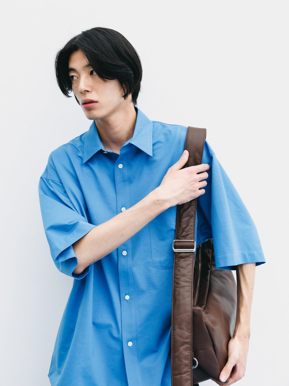 CLESSTE / 46G Knit Everyday S/S Shirt (Sax Blue)