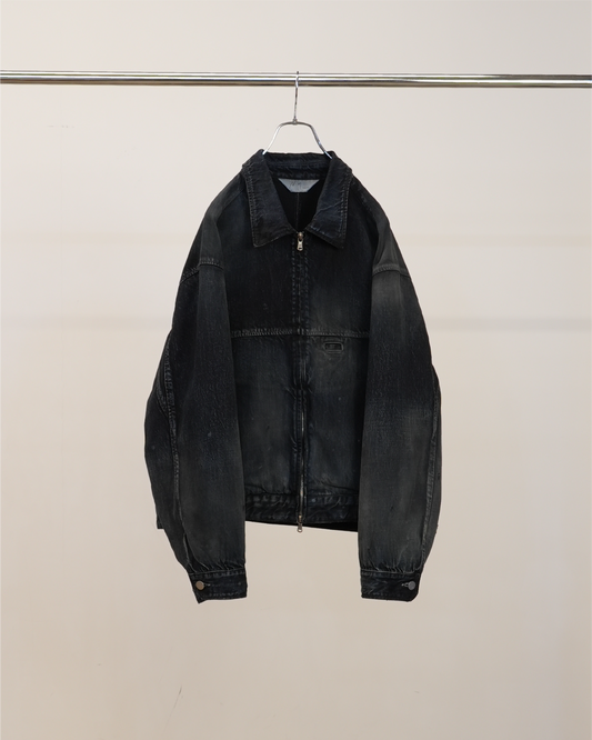 ANCELLM / Denim Zipup Jacket (Black)