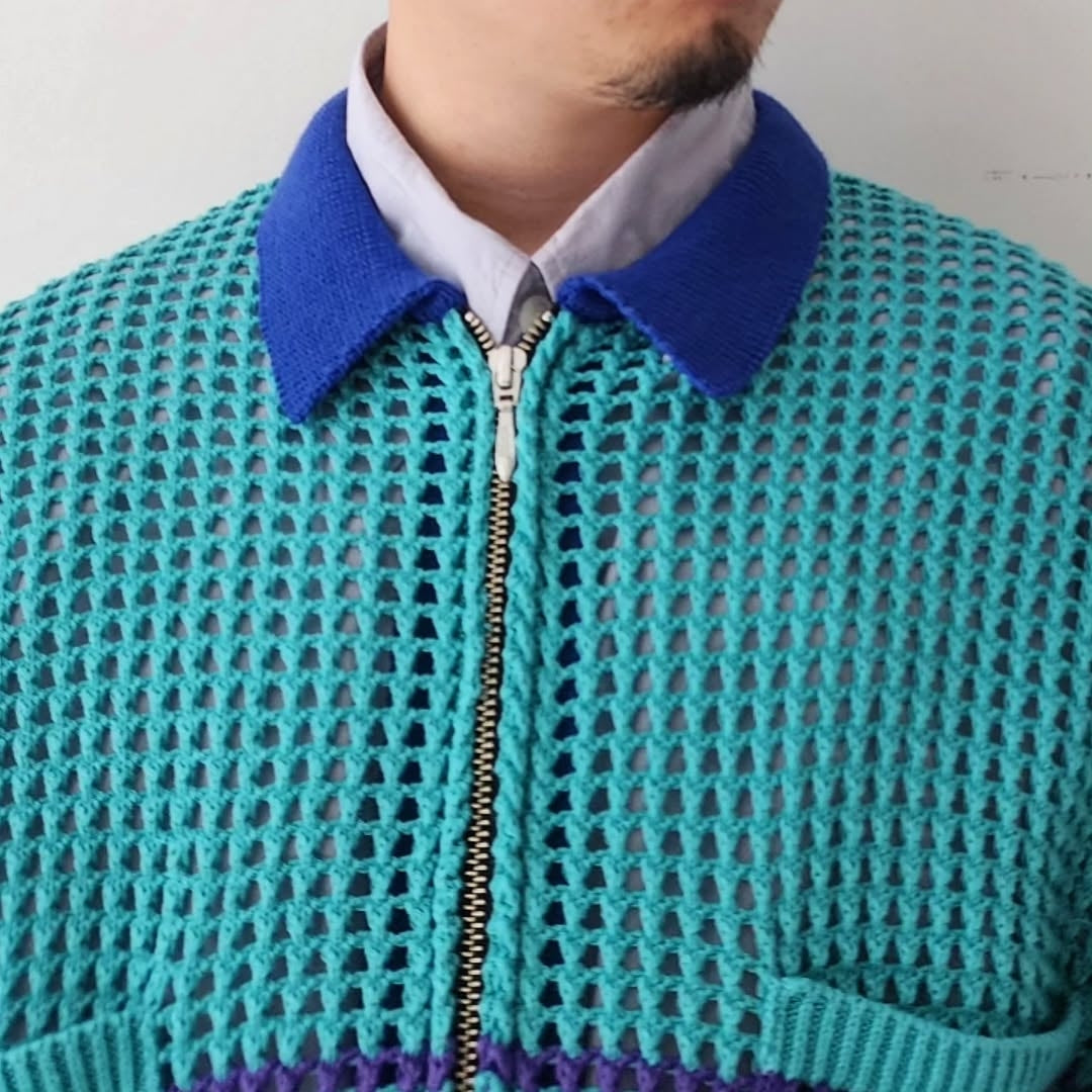 THE JEAN PIERRE / Zip Mesh Knit Shirt
