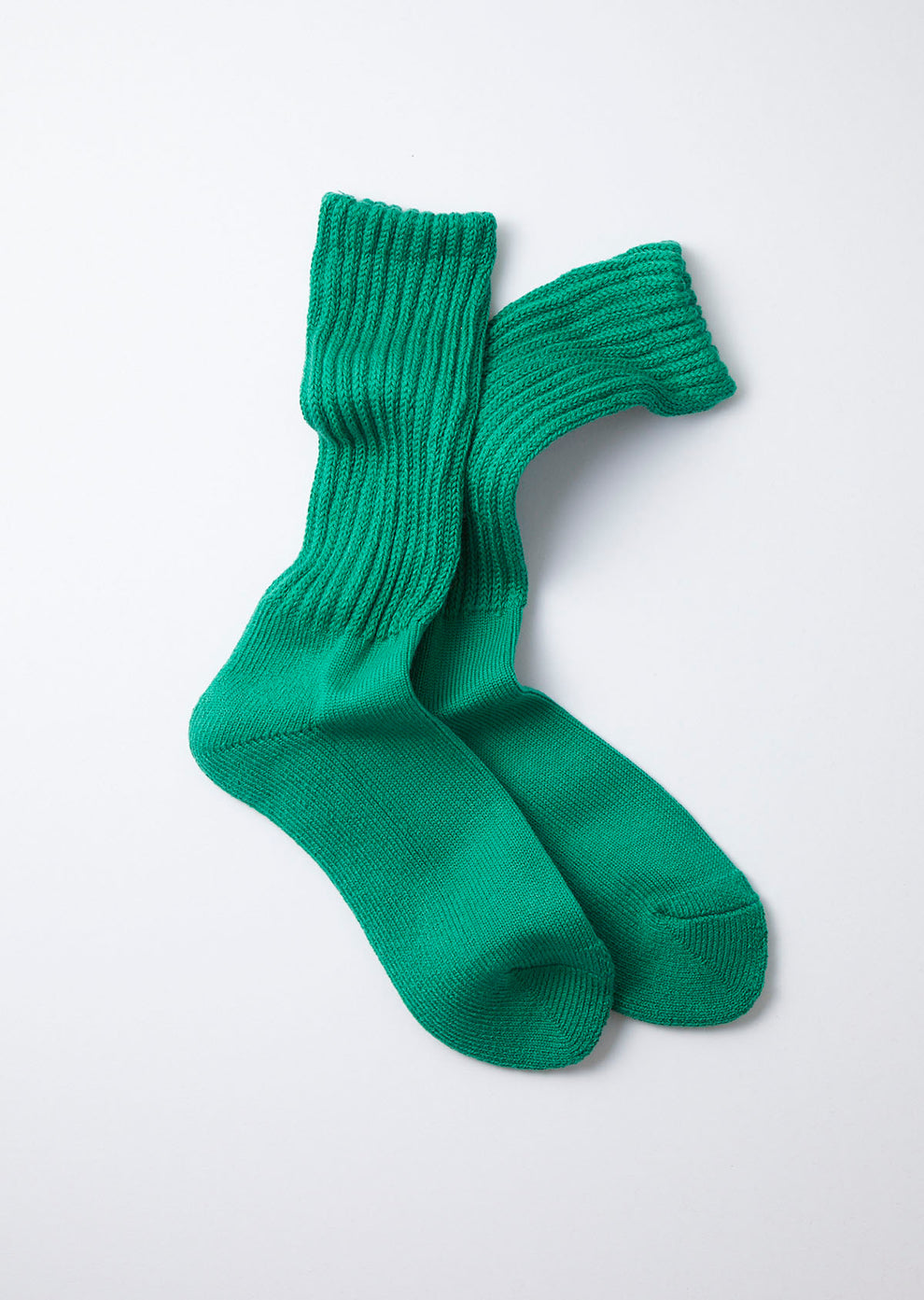 ROTOTO / Loose Pile Crew Socks (Green)