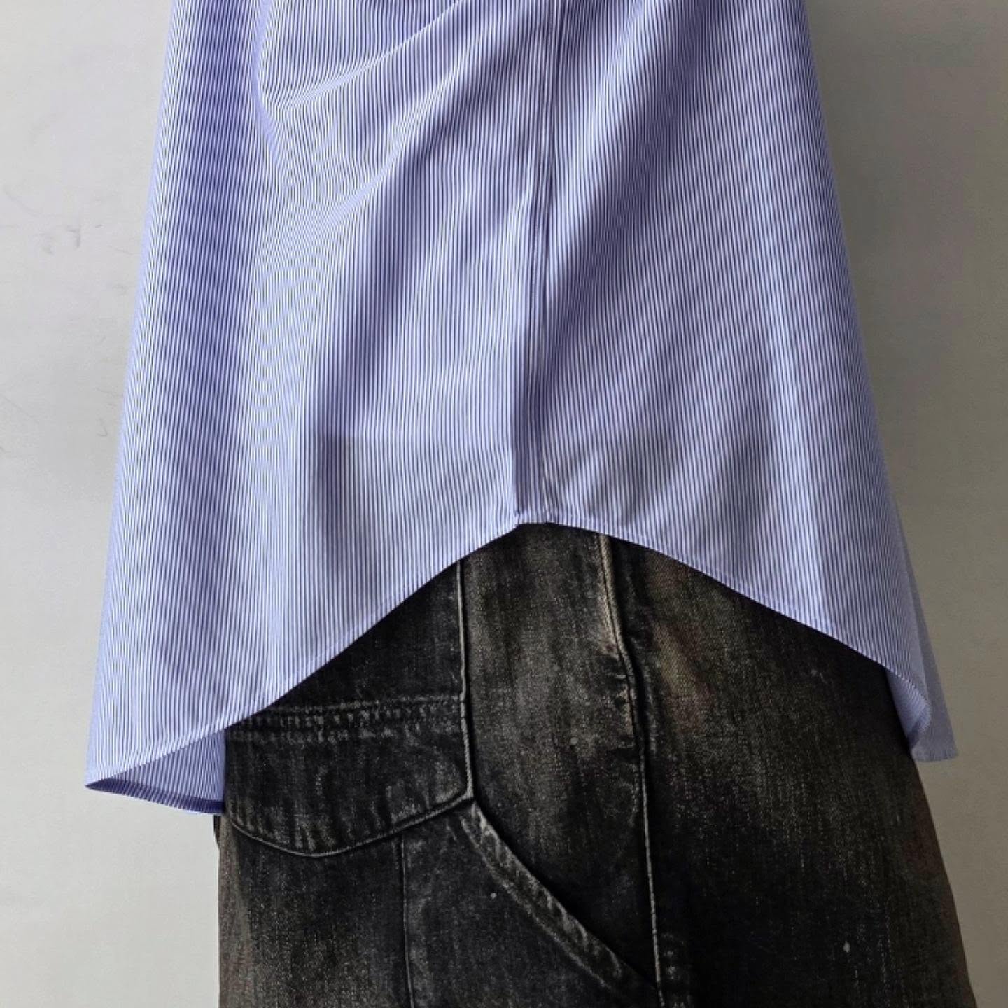 KANEMASA PHIL / 46G Atmosphere Stripe Shirt (Blue)