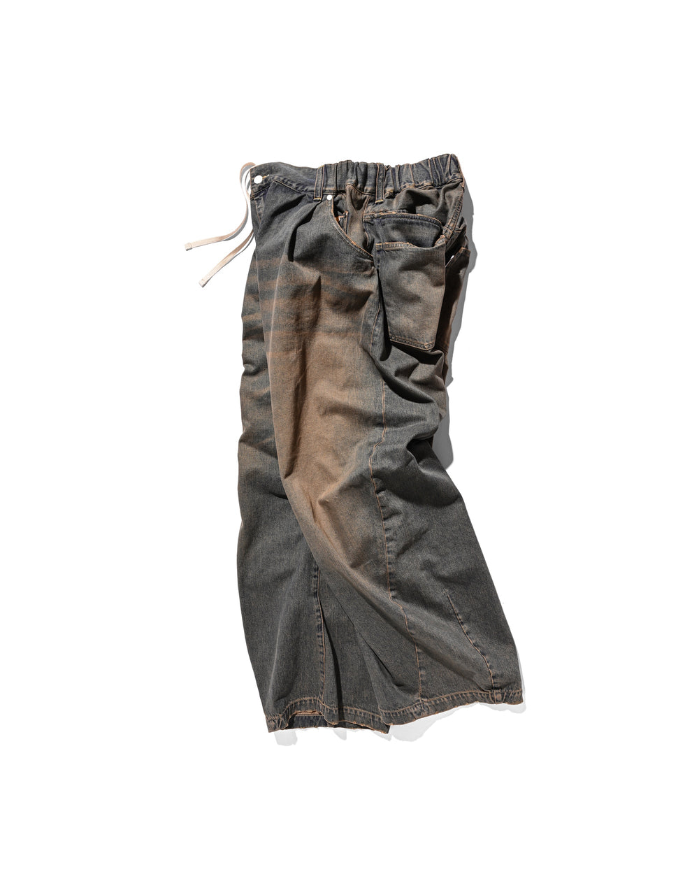 CLESSTE / Vintage Dyed Selvedge Denim Barrel Leg Pants (Vintage Brown)