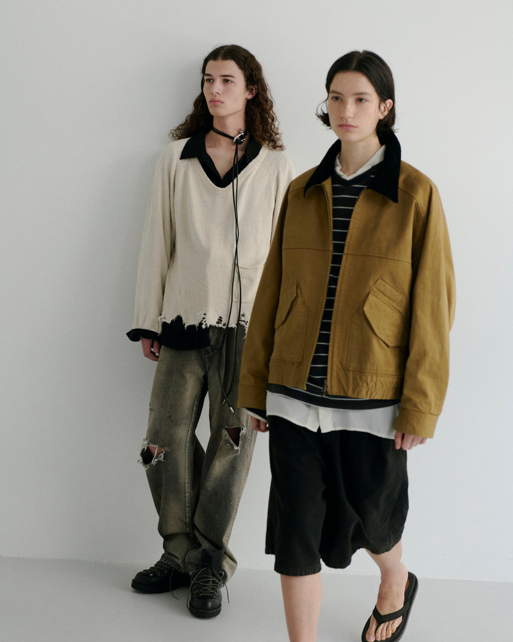 ANCELLM / Zip Blouson (Beige)