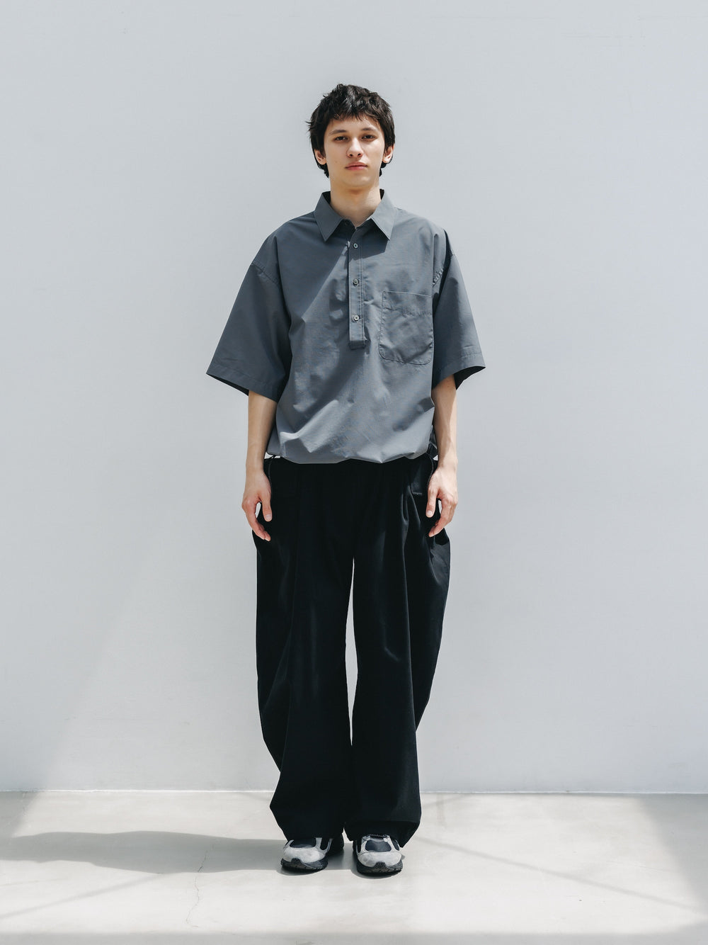 CLESSTE / Mini Plaid S/S Pullover Shirt (Charcoal)