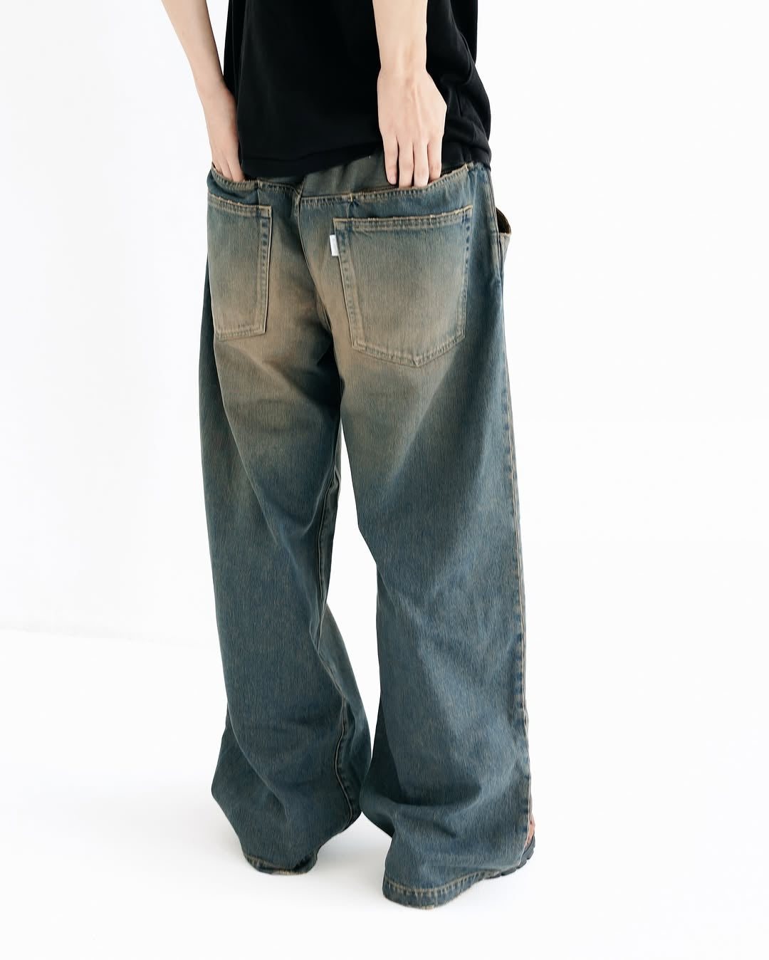 CLESSTE / Vintage Dyed Selvedge Denim Wide Pants (Vintage Brown)