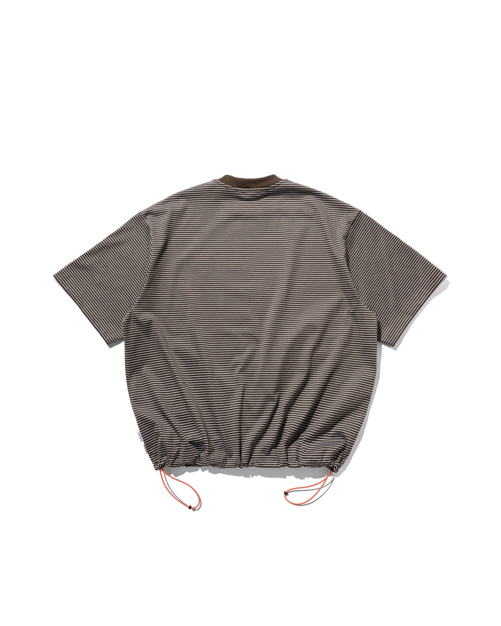 CLESSTE / 'C x Concept' Striped S/S T-Shirt With Drawstrings (Brown x White)