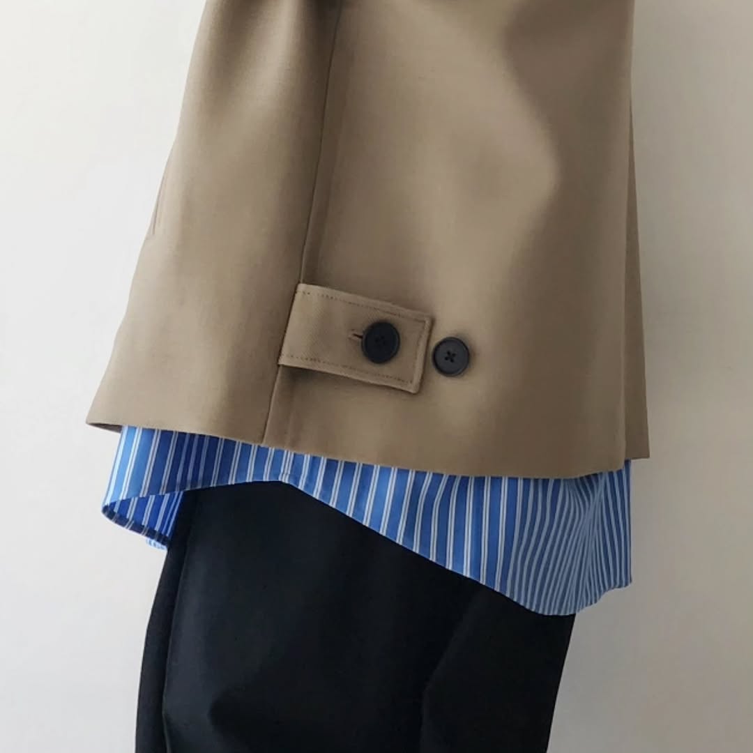 Blanc YM +81別注 short trench coat BLANC YM / Wool Oversize Short Coat – Tree and Branch