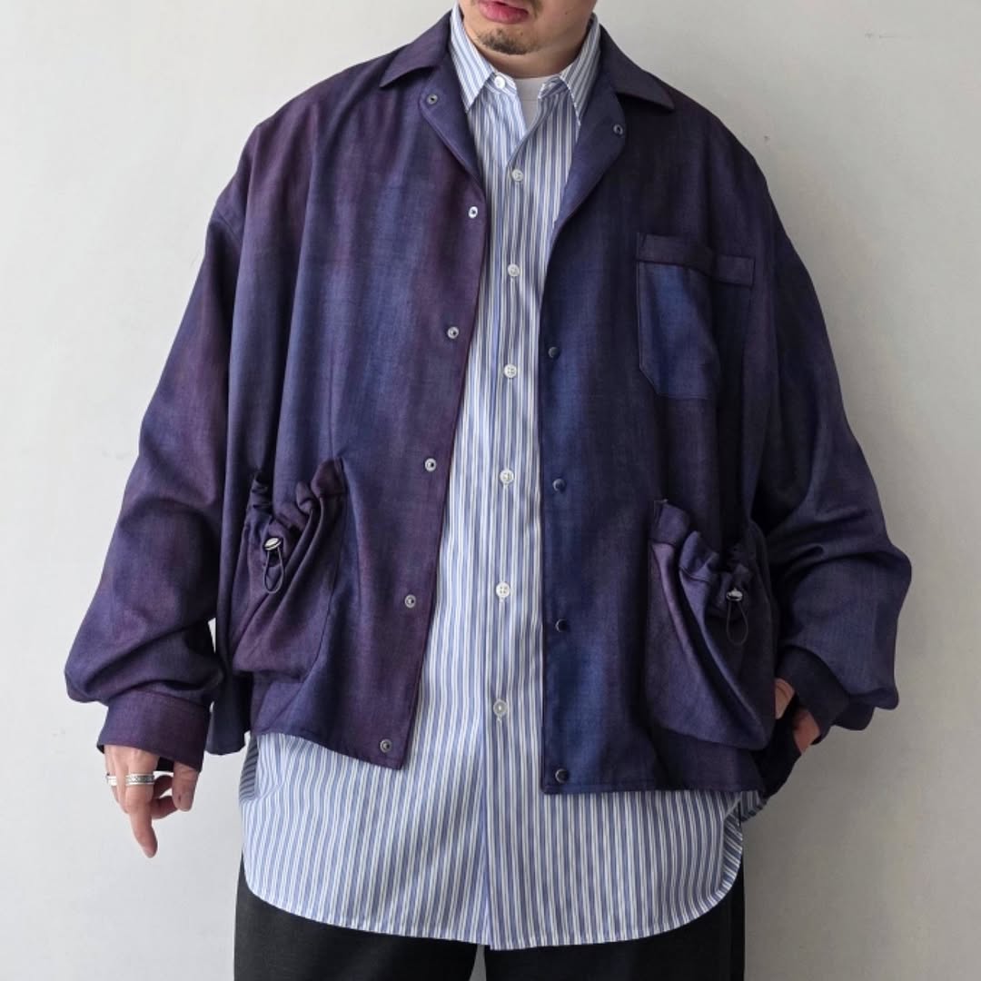 THE JEAN PIERRE / Urban Wool Tech Pyjama Shirt (Bordeaux)