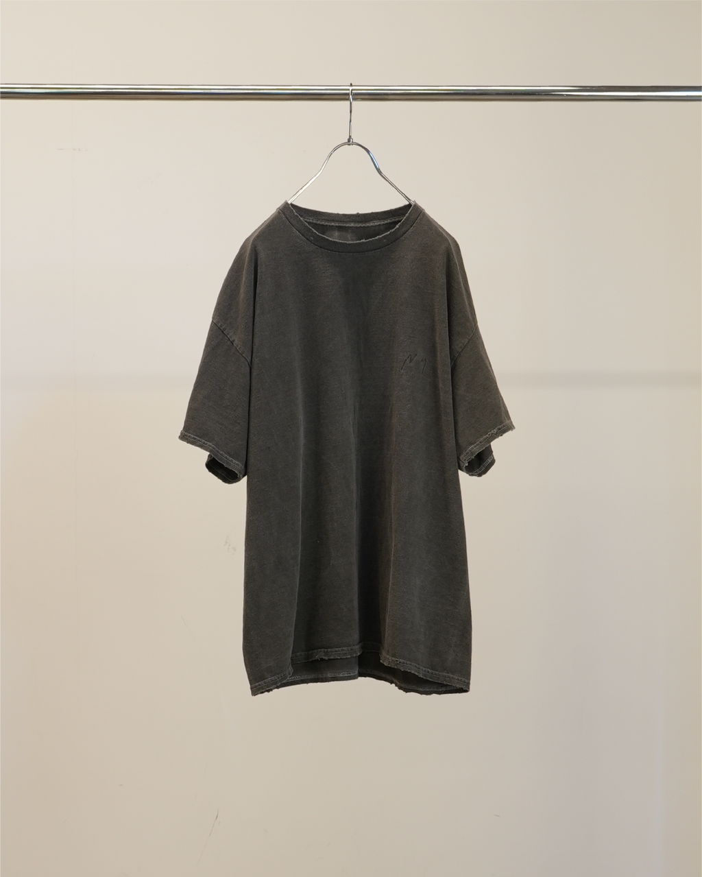 ANCELLM / Embroidery T-Shirt (Black)