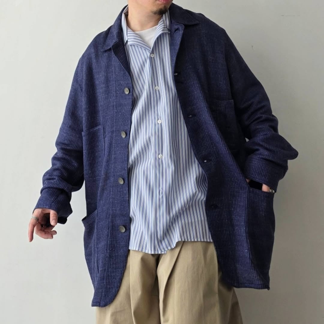 SABY / Workers Jacket Type S.B - Bishu Japan Linen Mesh Jacquard FAB -
