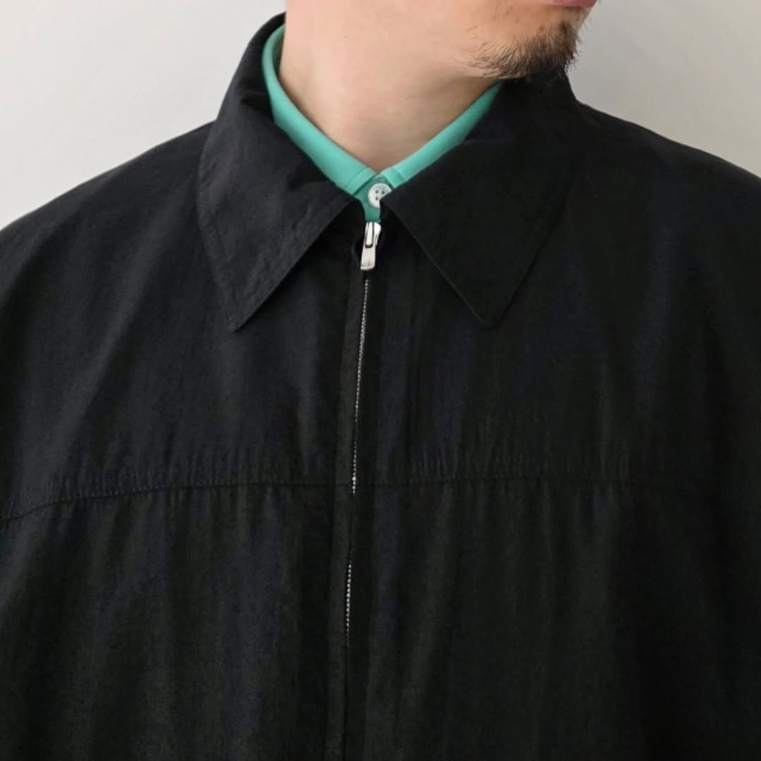 BLANC YM / Salt Shrink Cupro Work Jkt (Black)