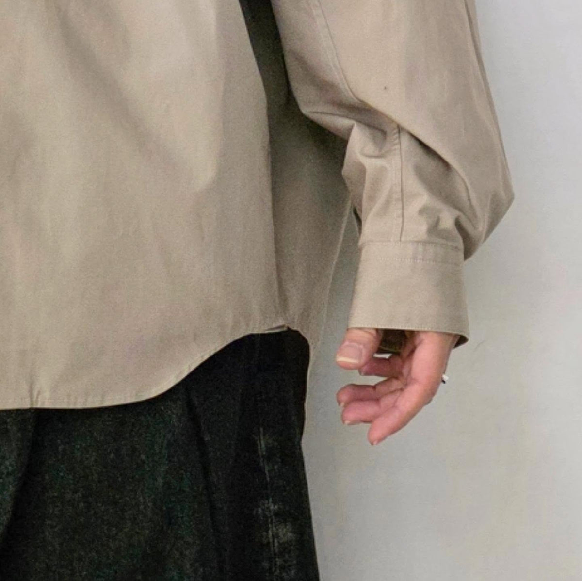 NONNOTTE / Draping Shirt 001 (Light Taupe)
